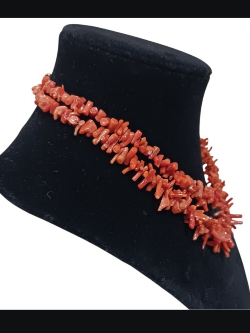 Vintage Giuliano Fratti Milan Branch Coral Layered 2-Strand Choker Necklace - Picture 3 of 15
